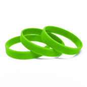 Силиконовый браслет зеленый (PMS 802C) размер Взрослый (202*12*2 мм)