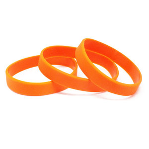 Силиконовый браслет оранжевый (PMS 021С) размер детский (160*12*2 мм)