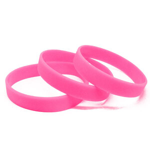 Силиконовый браслет розовый (PMS 806C) размер детский (160*12*2 мм)