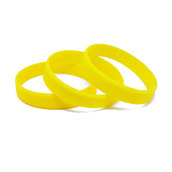 Силиконовый браслет желтый (PMS 012C) размер Взрослый (202*12*2 мм)