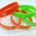Силиконовый браслет оранжевый (PMS 021С) размер Подростковый (180*12*2 мм)