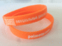 Силиконовый браслет оранжевый (PMS 021С) размер детский (160*12*2 мм)