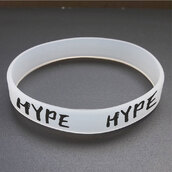 Браслет силиконовый "HYPE". 1 шт. размер взрослый прозрачный