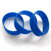 Силиконовый браслет синий (PMS 2935С) размер Широкий(202*20*2 мм)