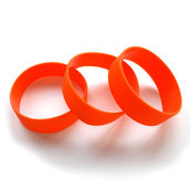 Силиконовый браслет оранжевый (PMS 021С) размер Широкий(202*20*2 мм)